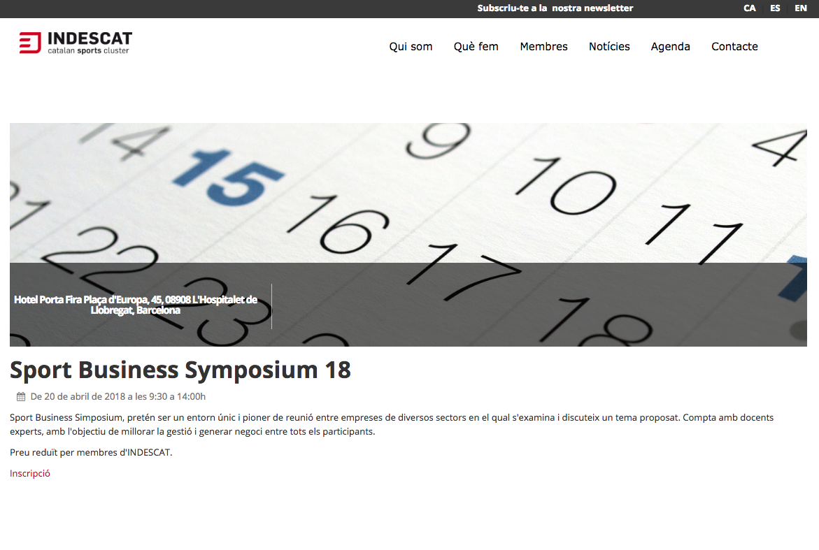 Sport Business Symposium INDESCAT